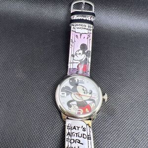 Disney Mickey Watch by Mzb Mck958h15 Silver Case‎ Multicolor Cartoons Band  434